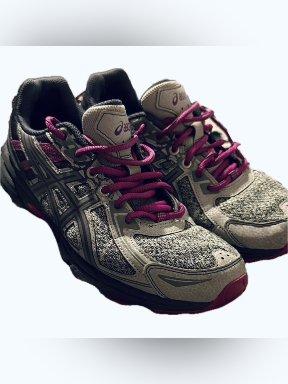 👟 ASICS Gel-Venture 6 Women’s Trail Running Shoes | Gray & Purple | Size US 8 🩶💜